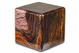Polished Tiger Iron Stromatolite Cube - Billion Years #379590-1